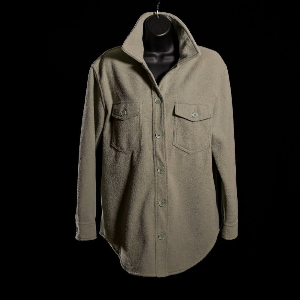LIMITED TIME MARKDOWN Joie Womens Medium Sage Green Fleece Jacket Shacket